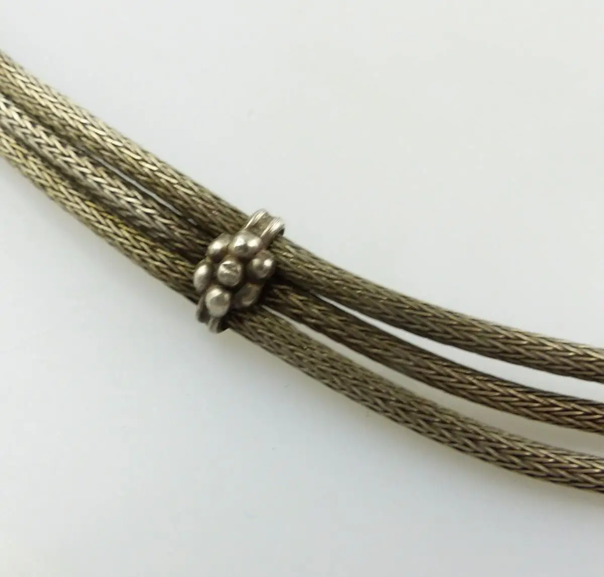 #e7855 Alter Hochzeitsgürtel & Hochzeitsarmband aus massivem Silber 118 g 7