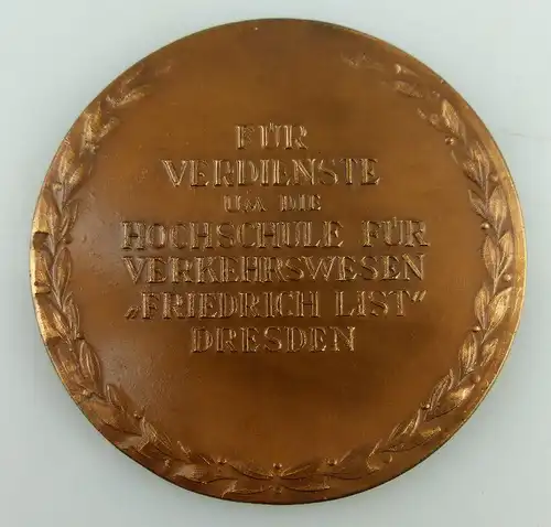 Medaille: Friedrich List, Für Verdienste um die Hochschule für Verkeh, Orden1740