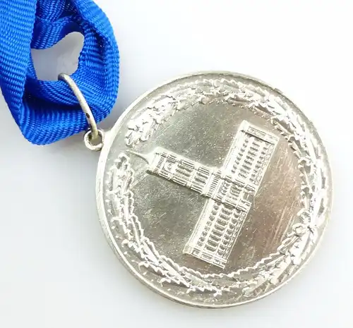 #e5790 DDR Medaille 1. Festspiele der Berliner Schüler 1957 Rotes Rathaus Silber