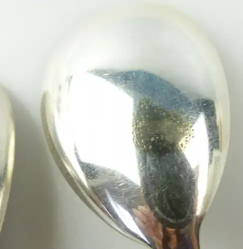 e10126 2 versilberte Salatlöffel von WMF mit Fächermuster Silberauflage