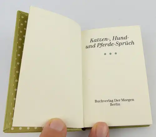 Minibuch : Katzen- Hund- und Pferde-Sprüch, Buchverlag der Morgen Berlin / r144