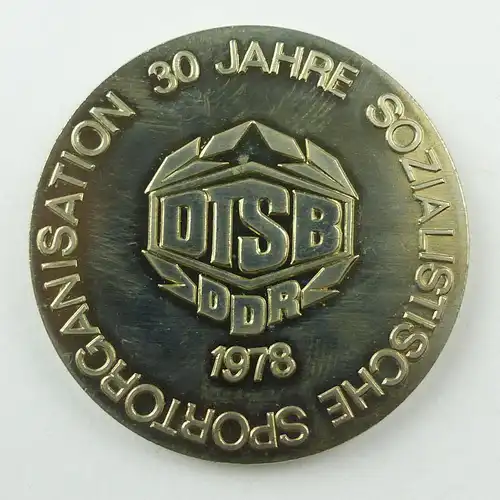 e10157 Neusilber Medaille 30 Jahre Sozialistische Sportorganisation DTSB DDR