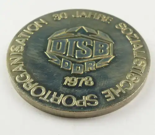 e10157 Neusilber Medaille 30 Jahre Sozialistische Sportorganisation DTSB DDR