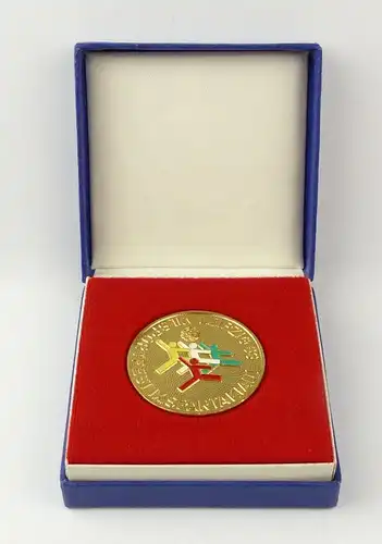 E10156 Medaille goldfarben VII Sportfest IX Spartakiade Leipzig 1983 DTSB DDR