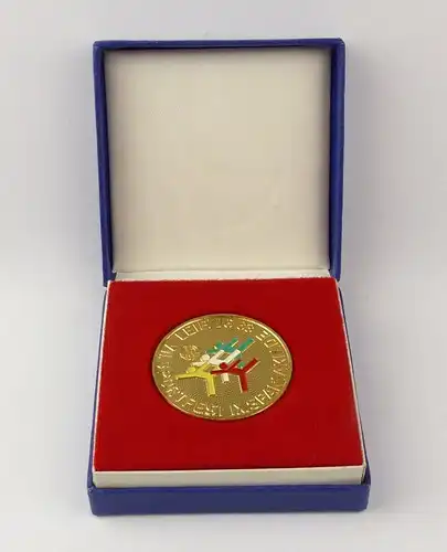 E10156 Medaille goldfarben VII Sportfest IX Spartakiade Leipzig 1983 DTSB DDR