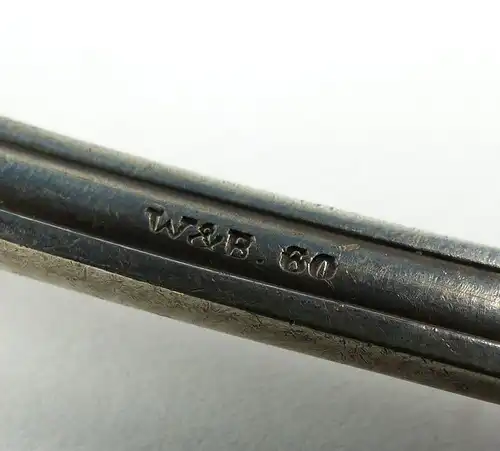 E10194 Alter Gründerzeit Vorlegelöffel W & B 60 in Silberauflage
