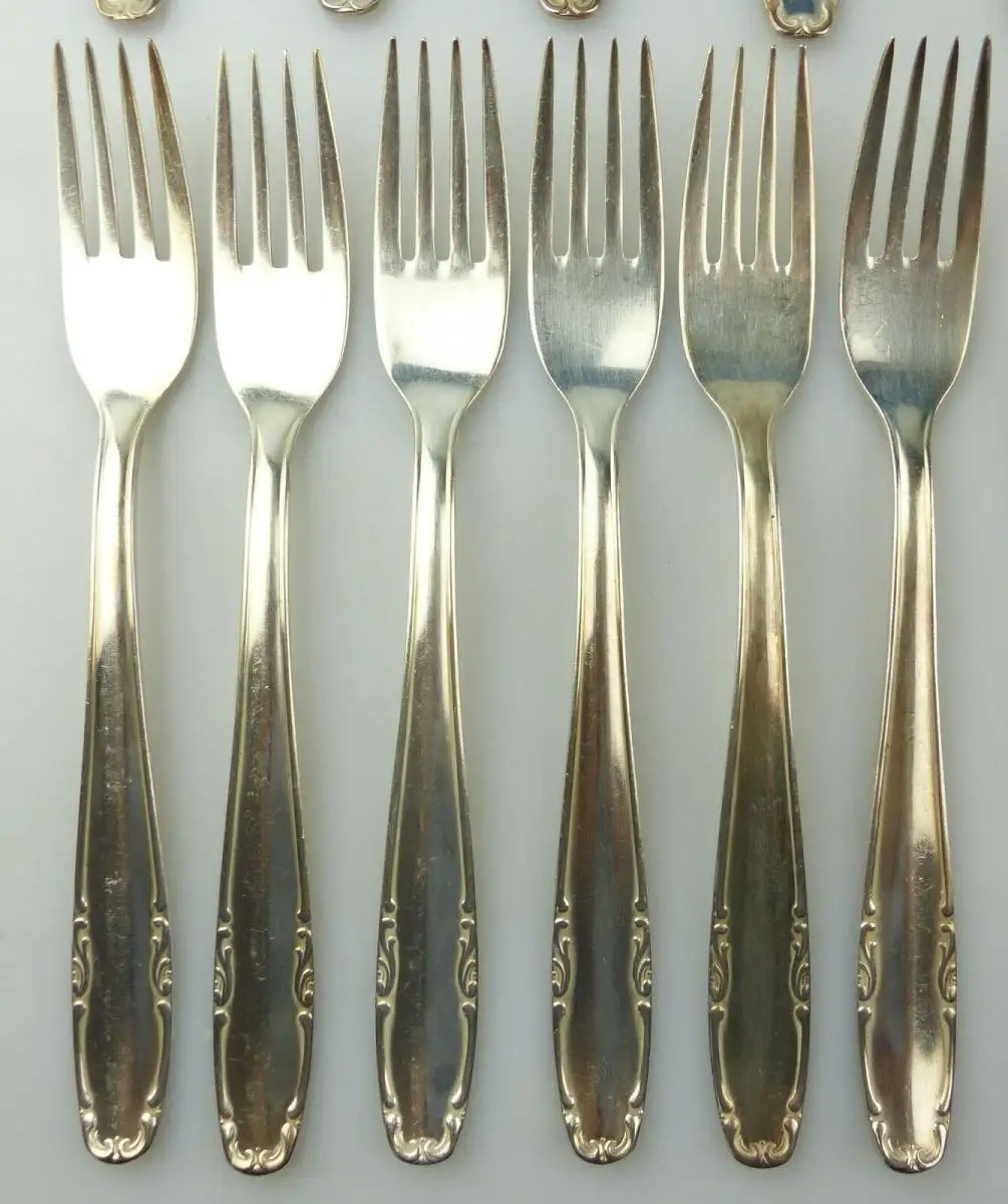 e10234 34 teiliges Dessertbesteck inklusive Vorleger 100er Silberauflage Nica 3