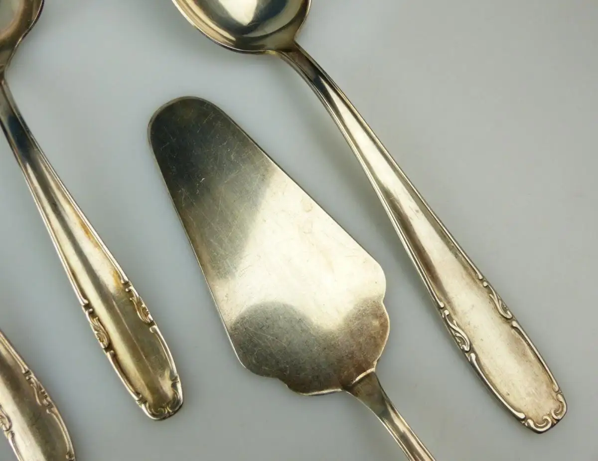 e10234 34 teiliges Dessertbesteck inklusive Vorleger 100er Silberauflage Nica 7