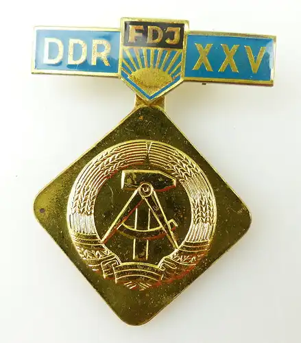 #e1940 25. Jahrestag der DDR FDJ goldfarben