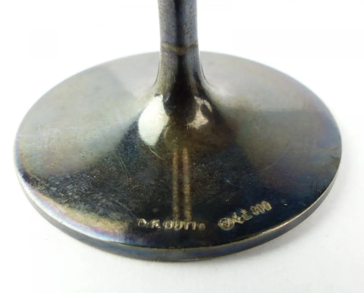 e10301 2 original alte Likörschalen aus 800er Silber mit Ziermonogramm CF Gutig 6