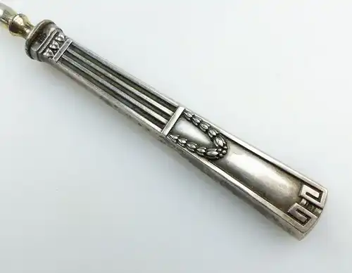 E10280 Gründerzeit Vorlegegabel mit Griff aus 800er Silber schön erhalten