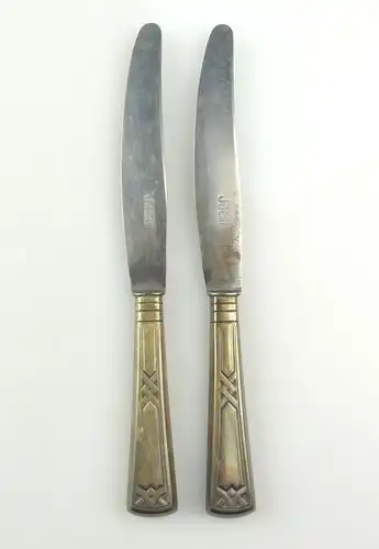 E10353 2 Jugendstil Messer mit versilberten Griffen 40er Silberauflage Ideal