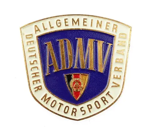 E10336 Alte DDR Plakette ADMV zum Anbringen am Fahrzeug Motorsport Verband