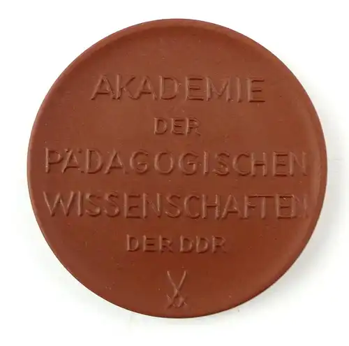 e10332 Meissen Medaille Akademie der Pädagogischen Wissenschaften DDR Krupskaja