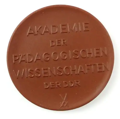 e10328 Original Meissen Medaille Pestalozzi Akademie Pädagogische Wissenschaften