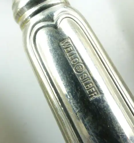 E10327 Sehr altes Besteck Augsburger Faden 24 teilig Wello Silber wohl Wellner
