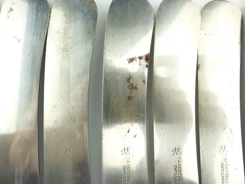 E10327 Sehr altes Besteck Augsburger Faden 24 teilig Wello Silber wohl Wellner