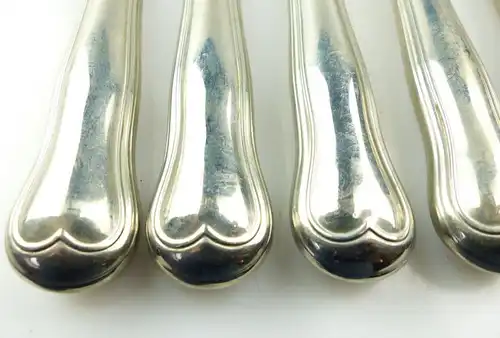 E10327 Sehr altes Besteck Augsburger Faden 24 teilig Wello Silber wohl Wellner