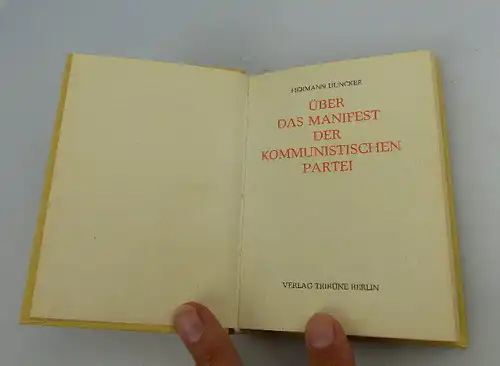 Minibuch: Über das Manifest der kommunistischen Partei Hermann Duncker bu0449