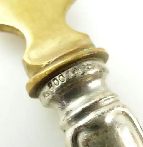 E10370 Tortenmesser und Sahnelöffel mit Griffen aus 800er Silber mit Monogramm H