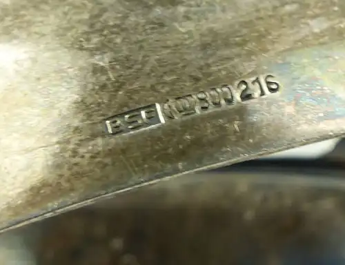 E10394 Serviettenring aus 800er Silber mit Monogramm KK Halbmond und Krone