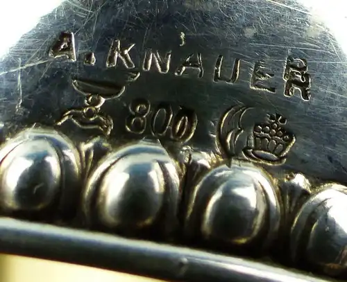 E10393 Serviettenring aus 800er Silber mit Monogramm FL signiert A Knauer