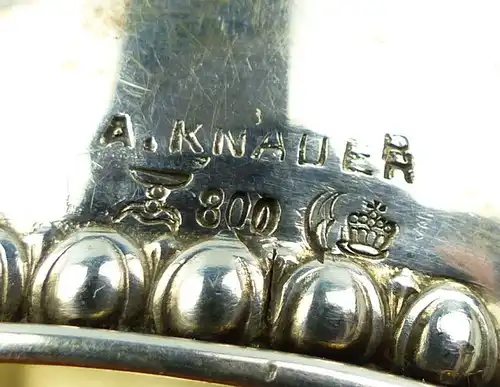 E10393 Serviettenring aus 800er Silber mit Monogramm FL signiert A Knauer