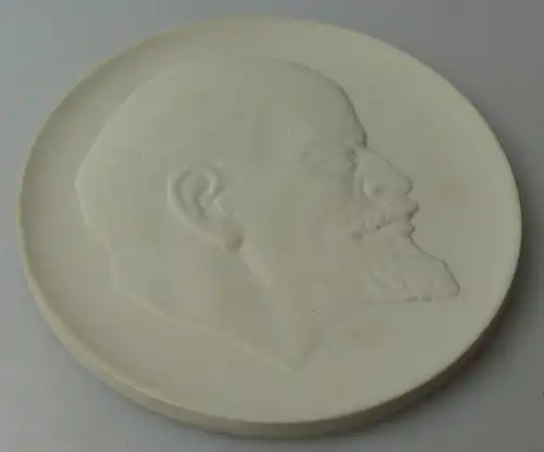 Meissen Medaille im Etui:W. I. Lenin Nur der wird siegen und die Macht be, un047