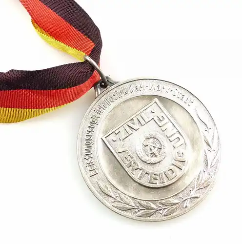#e5543 DDR Medaille Silber Leistungsvergleich Karl-Marx-Stadt Zivilverteidigung