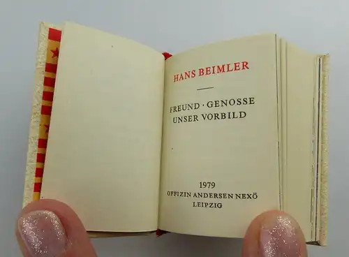 Minibuch: Hans Beimler Freund, Genosse, unser Vorbild Zentralrat der FDJ e034