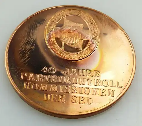 e10402 Alte DDR Medaille 40 Jahre Parteikontrollkommissionen der SED