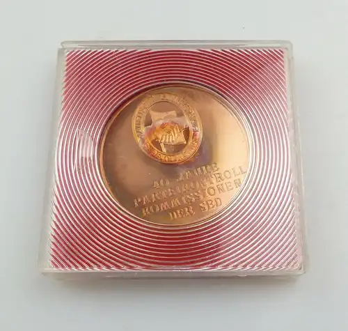 e10402 Alte DDR Medaille 40 Jahre Parteikontrollkommissionen der SED