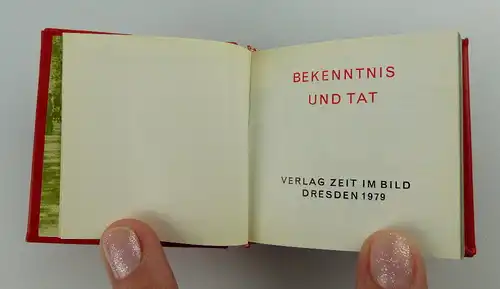 Minibuch: Bekenntnis und Tat Leipzig 1979 Offizin Andersen Nexö e060