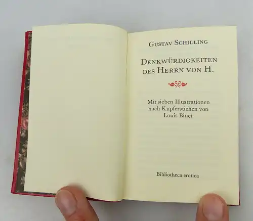 Minibuch: Denkwürdigkeiten des Herrn von H. Gustav Schilling bu0915