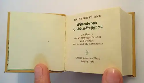 Minibuch: Wittenberger Buchdruckersignets Offizin Andersen Nexö bu0162