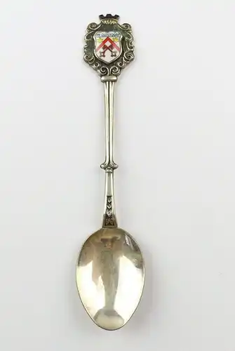 e10522 Alter Sammlerlöffel mit Wappen Preußisch Oldendorf aus 800 Silber
