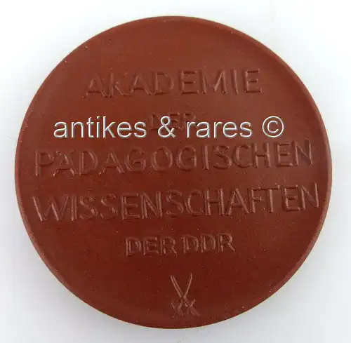 Meissen Medaille: N.K.Krupskaja, Akademie der pädagogischen Wissenschaften der D