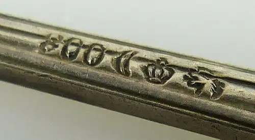 6 alte Gründerzeit Eislöffel in 800 (Ag) Silber, norb770