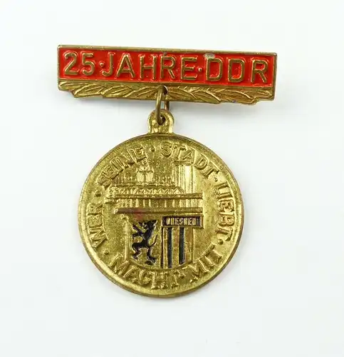 e10549 25 Jahre DDR Abzeichen für hervorragende Leistungen VMI mach mit Dresden