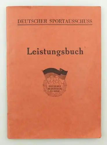 Original Leistungsbuch Deutscher Sportausschuss mit Eintragungen und Urkunde