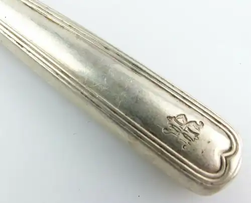 #e5084 1 original altes Messer mit Augsburger Faden & Monogramm Griff aus Silber
