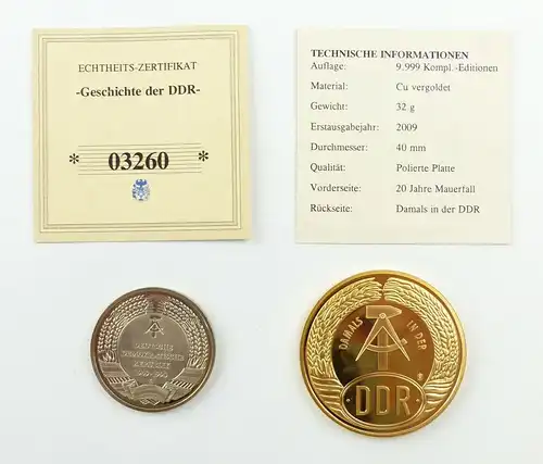 e10591 2 Medaillen Mauerfall DDR und neue Bundesländer
