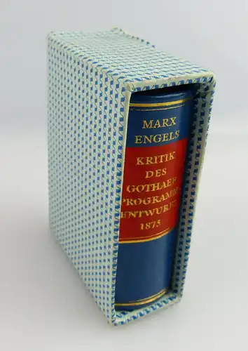 Minibuch: Marx Engels - überreicht durch Bezirksleitung Berlin der SED!! e293