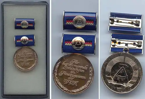 DDR Medaille für hervorragende Leistungen im Finanzwesen der DDR in Silber