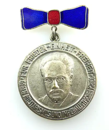 #e4653 Karl-Liebknecht-Medaille emailliert mit VNr. FDJ in der BRD & Westberlin