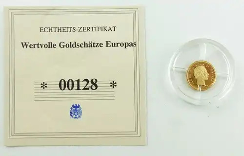 #e7271 Münze Wertvolle Goldschätze Europas 585 Gold *00128* Christian IX.