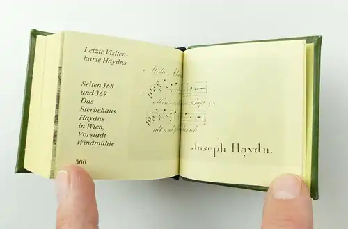 e10702 Minibuch Biographische Notizen über Joseph Haydn nach der Ausgabe 1810