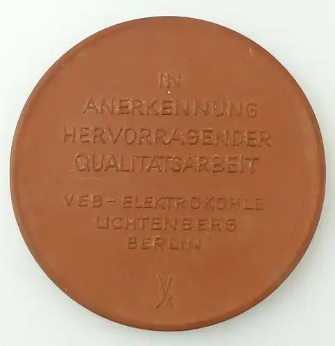 E10766 Meissen Medaille VEB Elektrokohle Lichtenberg Berlin EKL Qualitätsarbeit