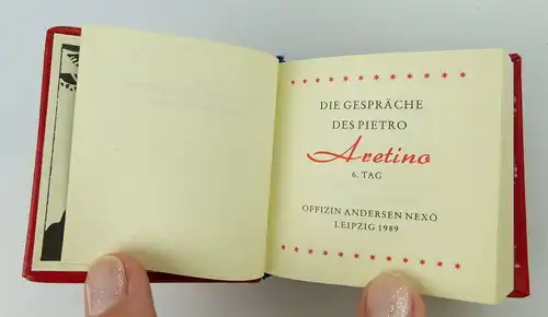 6 Minibücher: Die Gespräche des Pietro Aretino 1. bis 6. Band e161