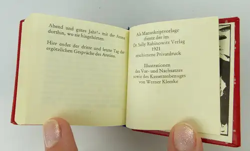 6 Minibücher: Die Gespräche des Pietro Aretino 1. bis 6. Band e161